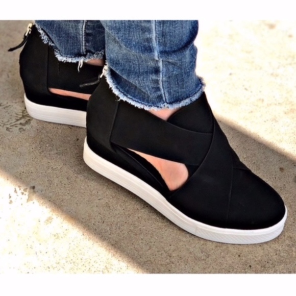 JEFFREY Cut out Sneakers -BLACK     - Picture 6 of 6